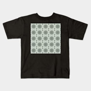 Orchid Mezzotint Intaglio Kaleidoscope pattern 7 Kids T-Shirt